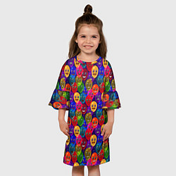 Платье клеш для девочки Воздушные Шарики, цвет: 3D-принт — фото 2