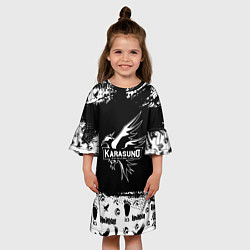 Платье клеш для девочки Старшая школа Карасуно, цвет: 3D-принт — фото 2