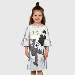Платье клеш для девочки Моб и учитель Рейген Аратака, цвет: 3D-принт — фото 2
