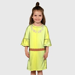 Платье клеш для девочки Солнечное кружево, цвет: 3D-принт — фото 2