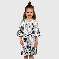 Платье клеш для девочки Семь смертных грехов, манга, цвет: 3D-принт — фото 2