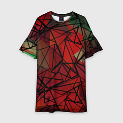 Платье клеш для девочки Абстрактный геометрический, цвет: 3D-принт