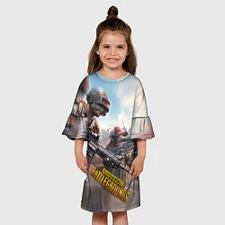 Платье клеш для девочки Королевская битва ПУБГ Z, цвет: 3D-принт — фото 2