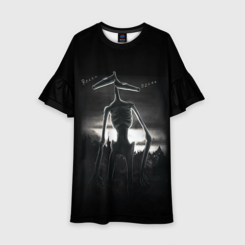 Детское платье СИРЕНОГОЛОВЫЙ рисунок / 3D-принт – фото 1