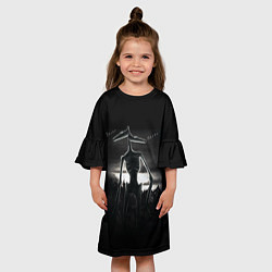 Платье клеш для девочки СИРЕНОГОЛОВЫЙ рисунок, цвет: 3D-принт — фото 2
