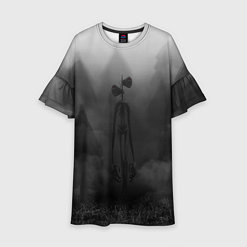 Детское платье СИРЕНОГОЛОВЫЙ ТУМАННЫЙ ЛЕС / 3D-принт – фото 1