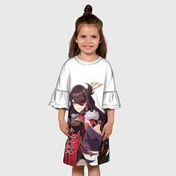 Платье клеш для девочки Бэй Доу из Genshin Impact, цвет: 3D-принт — фото 2