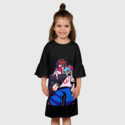 Платье клеш для девочки Бойфренд и Герлфренд FNF, цвет: 3D-принт — фото 2