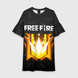 Платье клеш для девочки Free Fire Фри фаер, цвет: 3D-принт