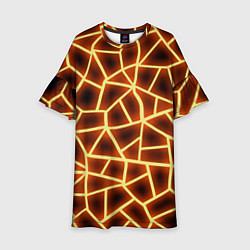 Платье клеш для девочки Огненная геометрия, цвет: 3D-принт