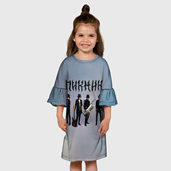 Платье клеш для девочки Пикник группа, цвет: 3D-принт — фото 2