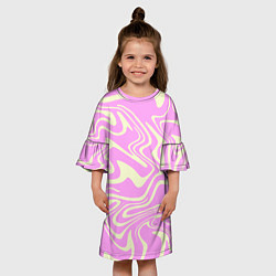 Платье клеш для девочки Лолипоп абстракция, цвет: 3D-принт — фото 2