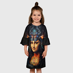 Платье клеш для девочки Джоконда, цвет: 3D-принт — фото 2