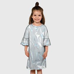 Платье клеш для девочки Голографическая текстура, цвет: 3D-принт — фото 2