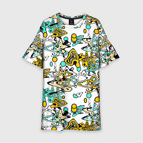 Детское платье Абстрактный современный узор в стиле граффити / 3D-принт – фото 1