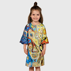 Платье клеш для девочки Психоделическое искусство, цвет: 3D-принт — фото 2