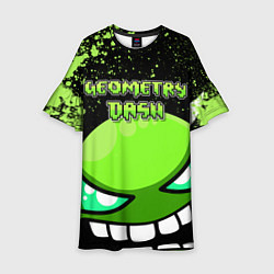 Детское платье Geometry Dash Green