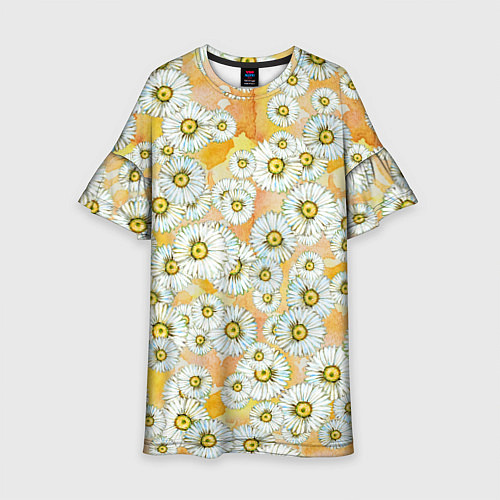 Детское платье Раз - ромашка, два - ромашка / 3D-принт – фото 1