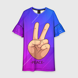 Платье клеш для девочки ВСЕМ МИР PEACE Z, цвет: 3D-принт