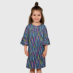 Платье клеш для девочки Свечи, цвет: 3D-принт — фото 2