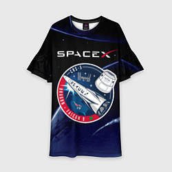 Платье клеш для девочки Space X, цвет: 3D-принт