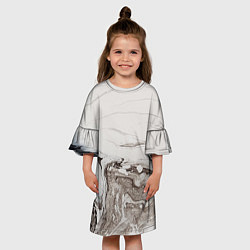 Платье клеш для девочки COVID-19, цвет: 3D-принт — фото 2