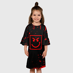 Платье клеш для девочки BON JOVI РОК ROCK HAVE A NICE DAY, цвет: 3D-принт — фото 2