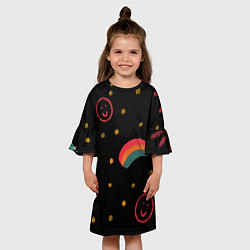 Платье клеш для девочки Красочное детство, цвет: 3D-принт — фото 2