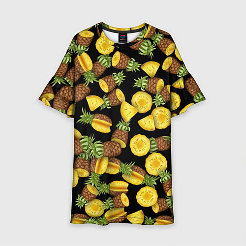 Детское платье Ананасы / 3D-принт – фото 1