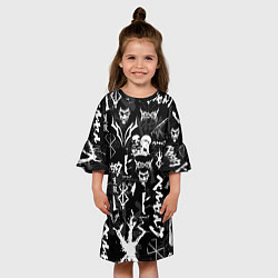 Платье клеш для девочки BERSERK SYMBOL LOGO БЕРСЕРК СИМВОЛИКА ПАТТЕРН, цвет: 3D-принт — фото 2