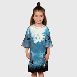 Платье клеш для девочки ASSASSINS CREED VALHALLA ВАЛЬГАЛЛА ЭЙВОР, цвет: 3D-принт — фото 2