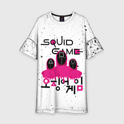 Платье клеш для девочки SQUID GAME , ИГРА В КАЛЬМАРА, СТРАЖ, цвет: 3D-принт