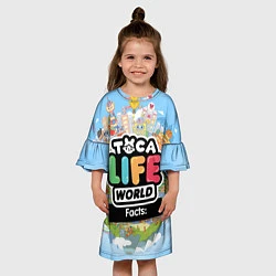 Платье клеш для девочки Toca Life World, цвет: 3D-принт — фото 2