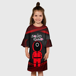 Платье клеш для девочки Игра в кальмара - 3D плиты, цвет: 3D-принт — фото 2