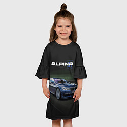 Платье клеш для девочки Alpina на дороге, цвет: 3D-принт — фото 2