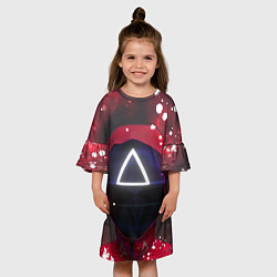 Платье клеш для девочки ТРЕУГОЛЬНИК ОХРАНА, цвет: 3D-принт — фото 2
