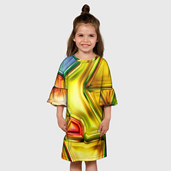 Платье клеш для девочки Абстрактная абстракция, цвет: 3D-принт — фото 2