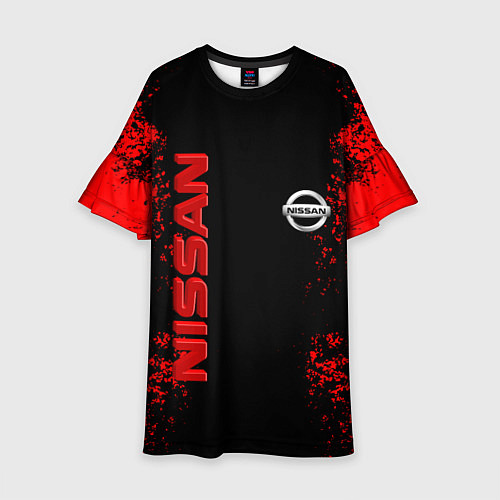 Детское платье NISSAN RED / 3D-принт – фото 1
