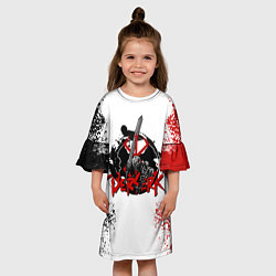 Платье клеш для девочки BERSERK LOGO БЕРСЕРК, цвет: 3D-принт — фото 2
