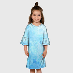 Платье клеш для девочки Пузыри воздуха, цвет: 3D-принт — фото 2