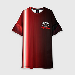 Платье клеш для девочки Toyota В полоску, цвет: 3D-принт