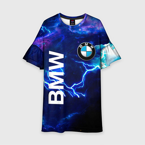 Детское платье BMW Синяя молния / 3D-принт – фото 1