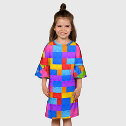 Платье клеш для девочки Лего-го, цвет: 3D-принт — фото 2