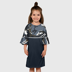 Платье клеш для девочки Камуфляж 2 0, цвет: 3D-принт — фото 2
