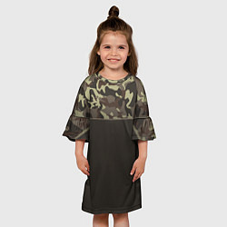 Платье клеш для девочки Камуфляж 3 0, цвет: 3D-принт — фото 2