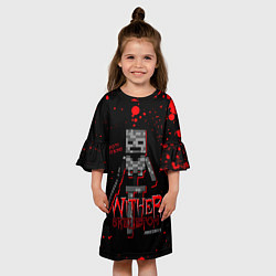 Платье клеш для девочки WITHER SKELETON, цвет: 3D-принт — фото 2
