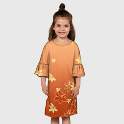 Платье клеш для девочки КАДЗУХА KAZUHA КРАСНЫЙ КЛЕН, цвет: 3D-принт — фото 2