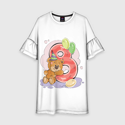 Детское платье С днем рождения 8 месяц / 3D-принт – фото 1