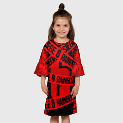 Платье клеш для девочки Rainbow Six Siege: Опасно для жизни, цвет: 3D-принт — фото 2