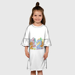 Платье клеш для девочки С днем рождения 12 месяц, цвет: 3D-принт — фото 2